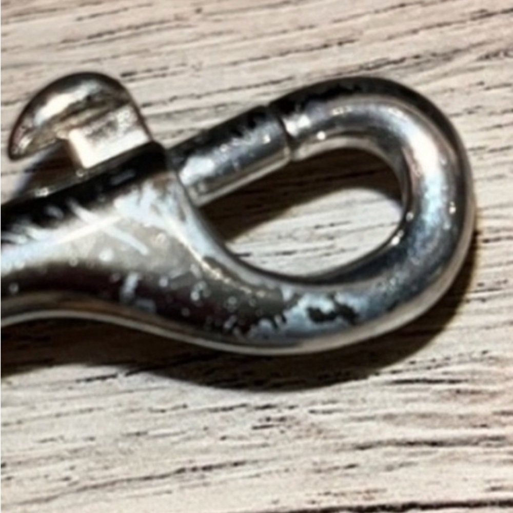 Coach Black & Brown Animal Print Rare Round Key Chain or Bag Charm - Picture 3 of 5